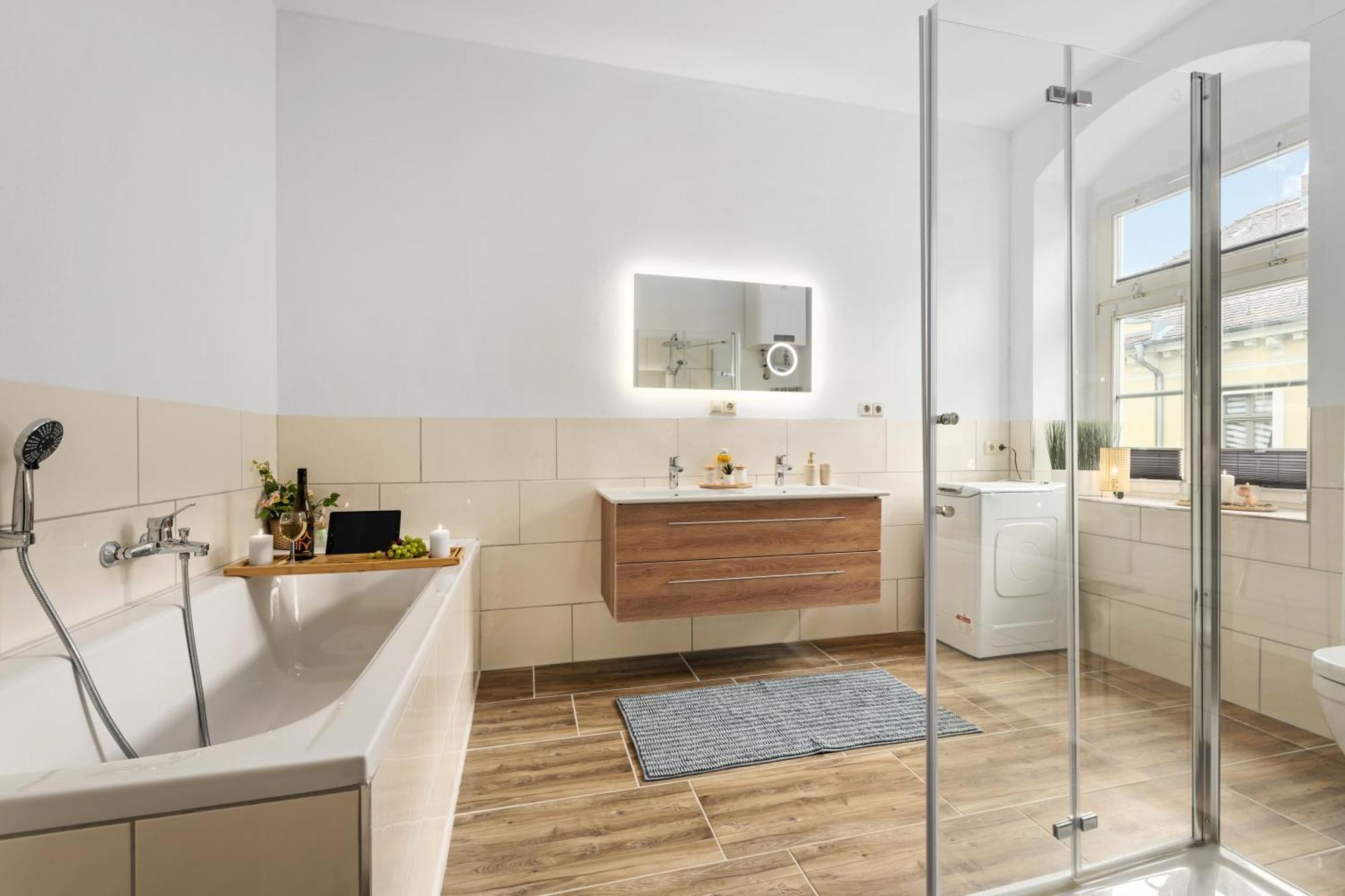Schoene Altstadt Ferienwohnung Gruppen Familien Parkplatz マイセン エクステリア 写真